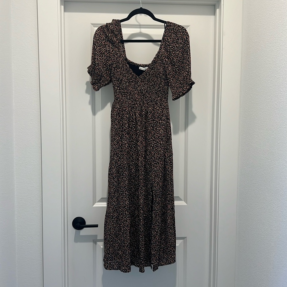 Abercrombie smock floral midi dress